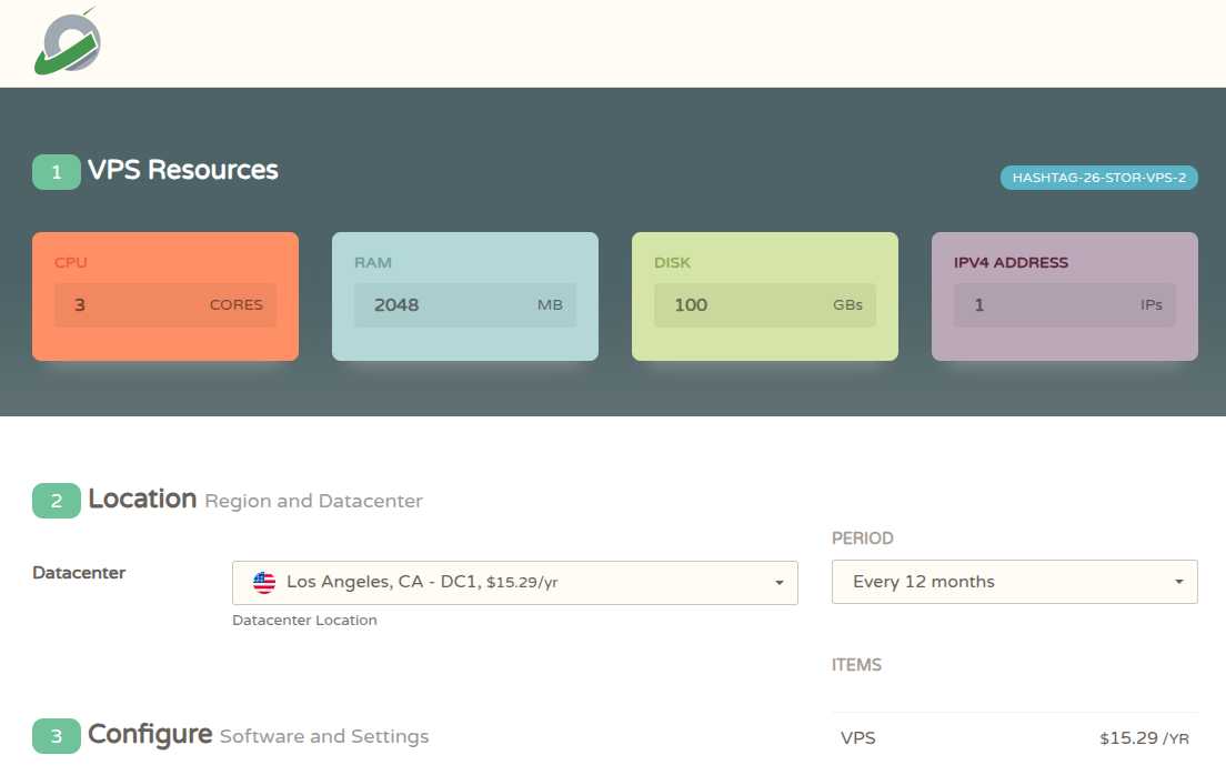 CloudCone年付cc$15.29 HASHTAG-26-STOR-VPS-2 测试